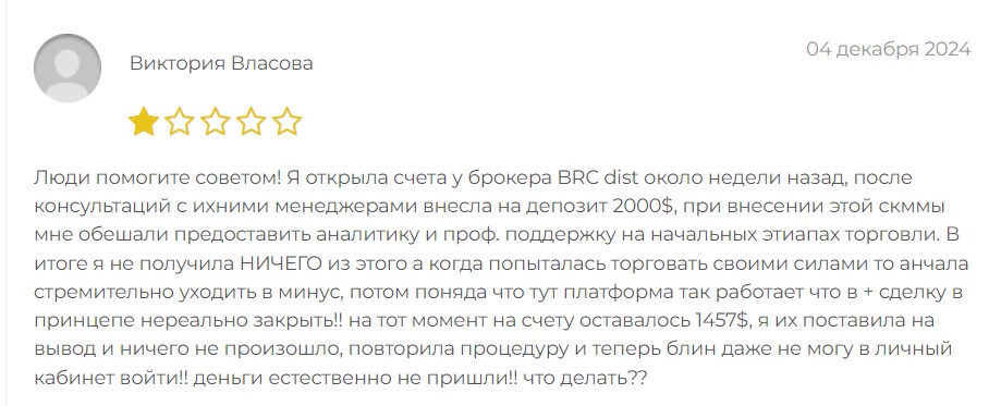 BRCdist – жулики, которые пытаются внедриться в доверие трейдеров