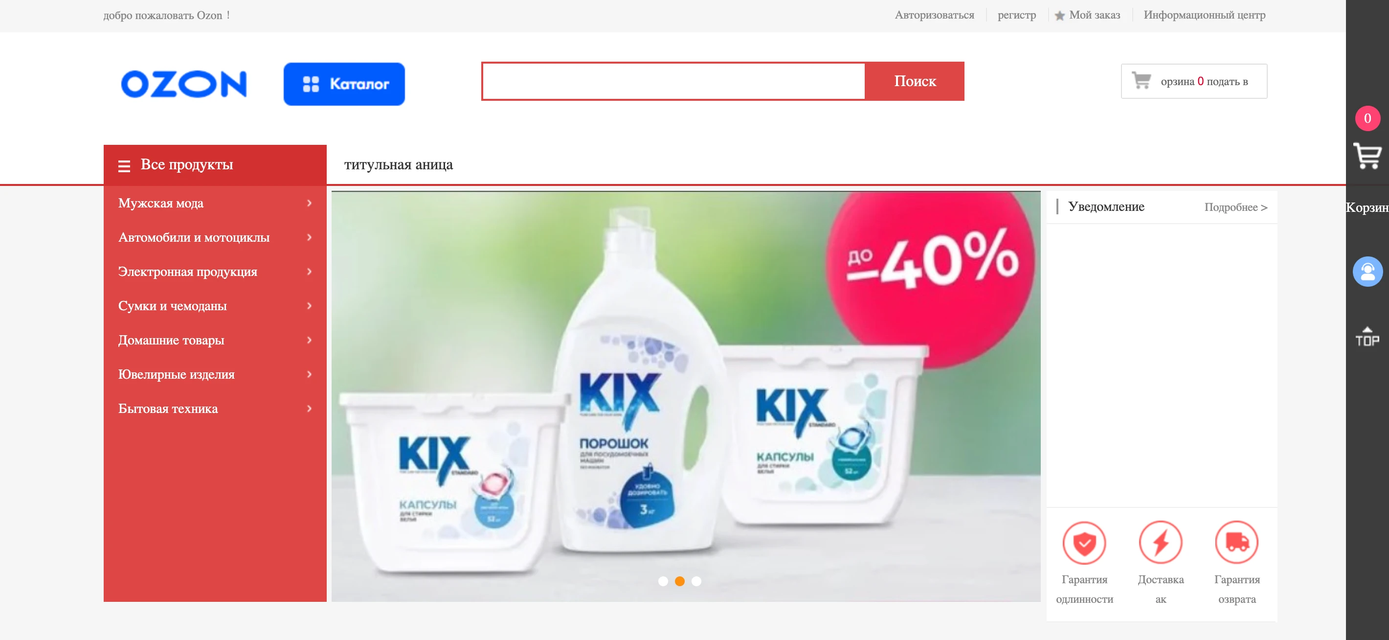 Скриншот проекта-клона